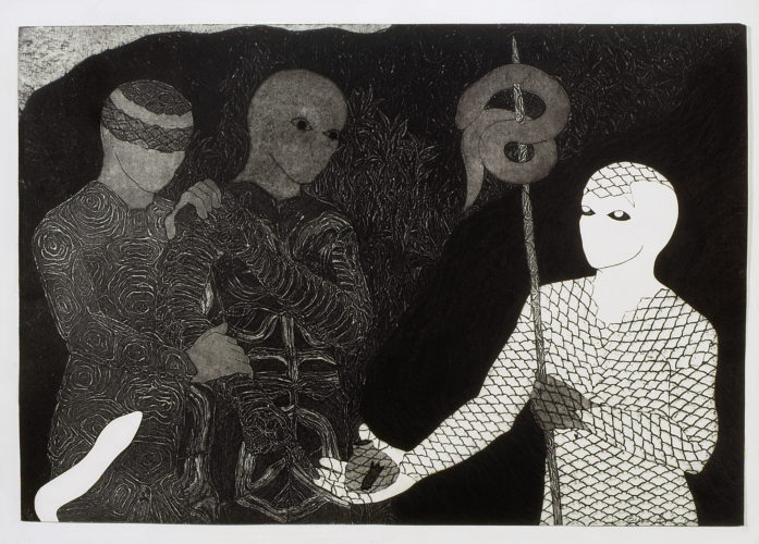 Vamos (Let’s Go), 1993, Collograph, 68,5 x 100 cm (27 x 39 ”).