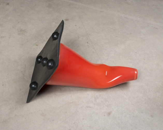 Flo Perkins Flo Perkins, Cone Kill, 2000. Blown glass, cast rubber, 9 × 9 × 11 inches. Collection of the Scottsdale Museum of Contemporary Art. Gift of Carolyn Eason in memory of Don Eason