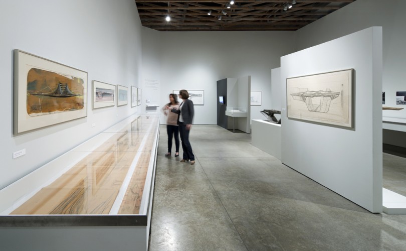 Installation view, Bridges: Spanning the Ideas of Paolo Soleri on view at the Scottsdale Museum of Contemporary Art. Photo: Bill Timmerman